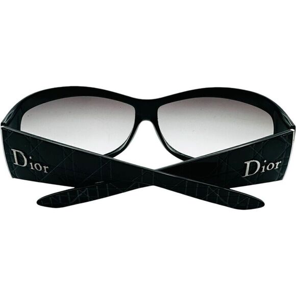 CHRISTIAN DIOR Sunglasses Cannage Black Quilted Luxury Designer Silver Logo Seri - Picture 11 of 12